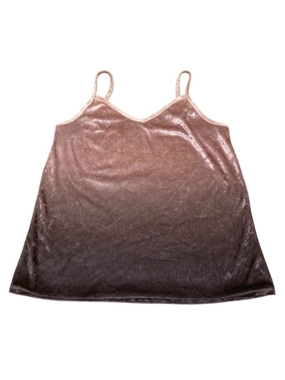 3/$20 Maurices 24/7 Velvet Ombre Cami Tank Top Pink Women’s Medium Gradient Glam